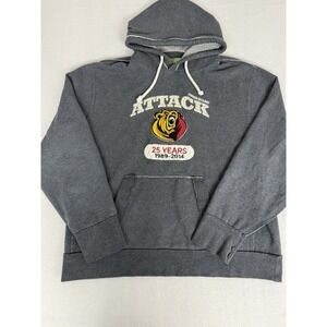 Cranium‎ Activewear Owen Sound Attack Hoodie XXL Grey OHL Hockey 25 Year Patch